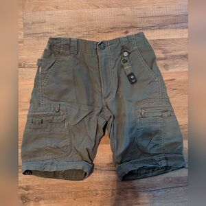 REI Green Cargo Shorts with Relaxed Fit and Utility Design